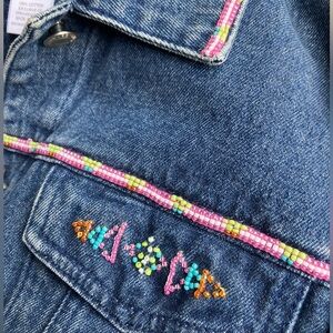 VTG Pendleton Denim Jacket with Beadwork (Sz M)